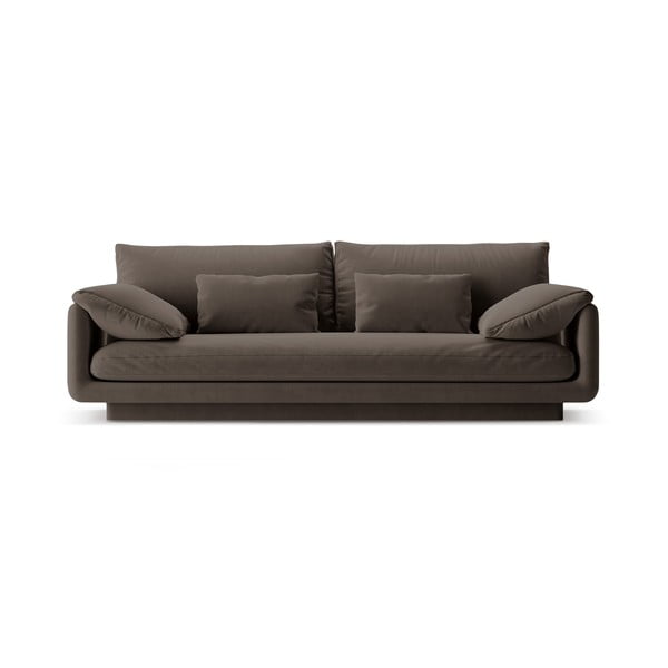 Brązowa aksamitna sofa 220 cm Torino – Micadoni 