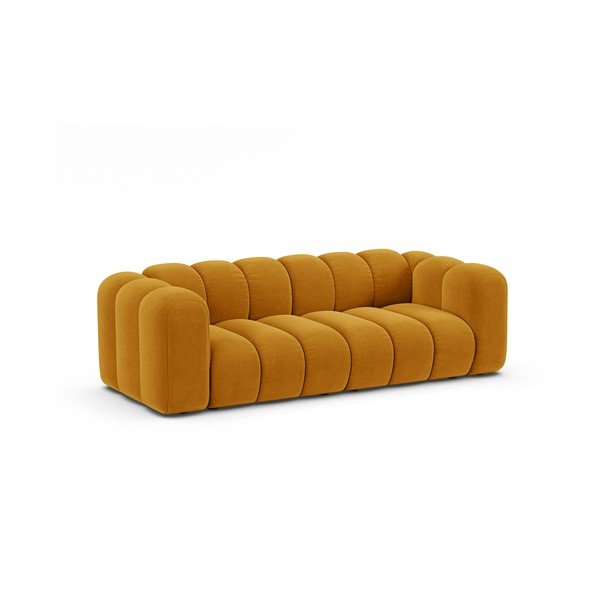 Żółta sofa 228 cm Lupine – Micadoni Home-image-1