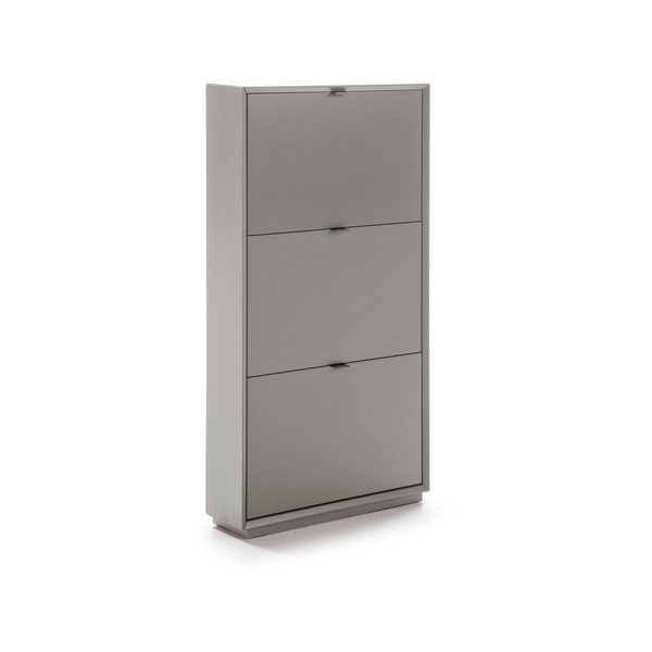 Szara szafka na buty z 3 szufladami Marckeric Luka