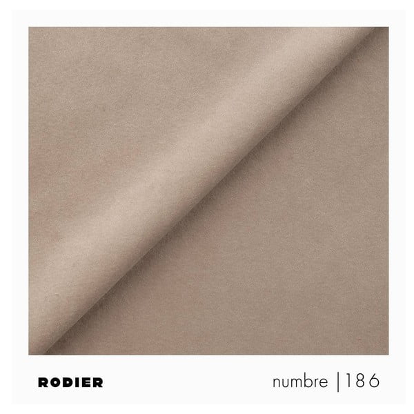 Beżowy aksamitny rozkładany narożnik ze schowkiem (lewostronny/z szezlongiem) Rene – Rodier-image-4