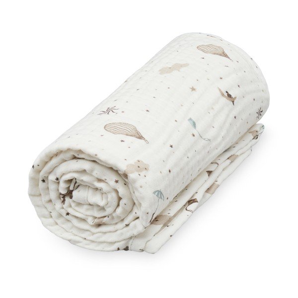 Koc dziecięcy z bawełny organicznej w kolorze kości słoniowej 100x100 cm Dreamland – Cam Cam Copenhagen