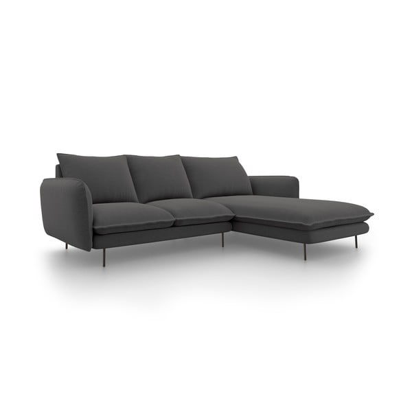 Ciemnoszara sofa narożna Cosmopolitan Design Vienna, prawostronna-image-2
