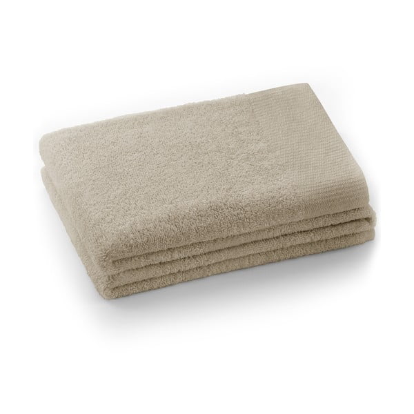 Beżowy bawełniany ręcznik kąpielowy frotte 70x140 cm Amari – AmeliaHome