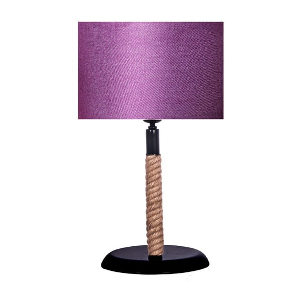 Lampa stołowa z fioletowym kloszem Kate Louise Rope