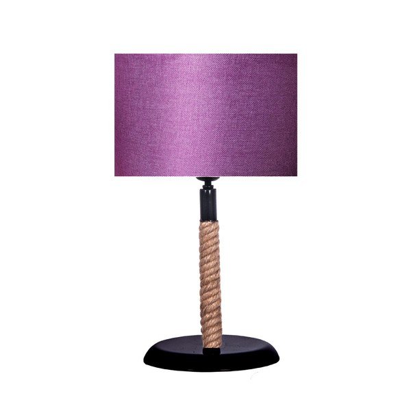 Lampa stołowa z fioletowym kloszem Kate Louise Rope