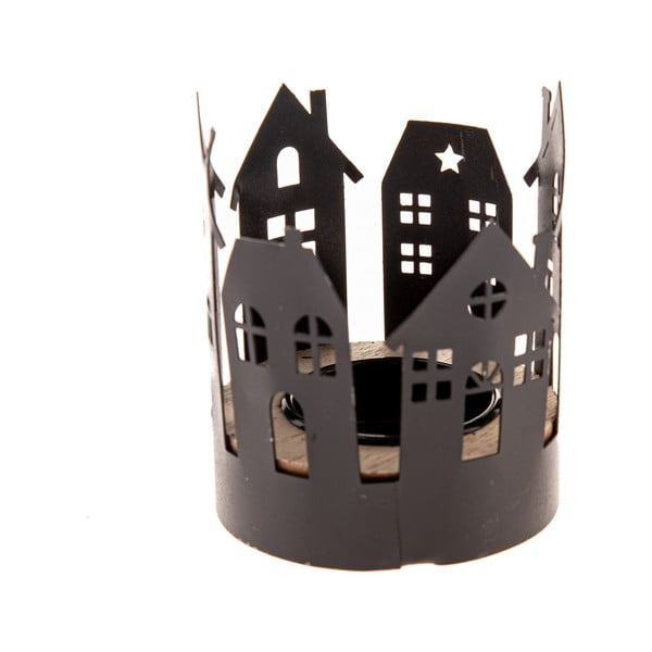 Metalowy świecznik ze świątecznym motywem Houses – Dakls