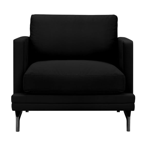 Czarny fotel z czarną konstrukcją Windsor & Co Sofas Jupiter