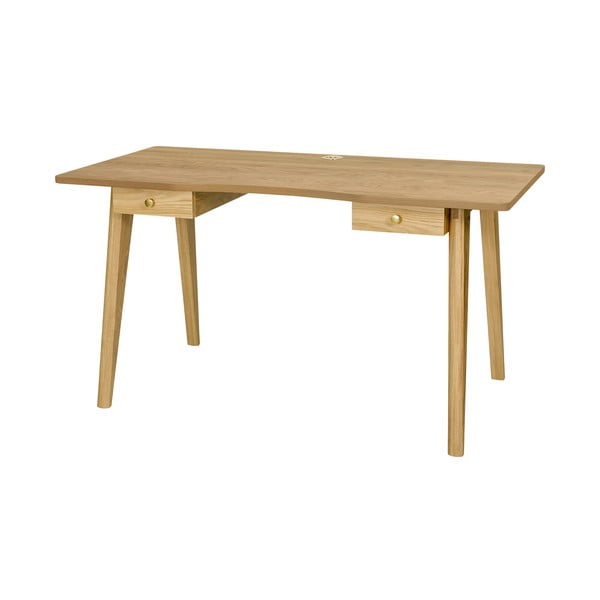 Biurko w dekorze dębu 70x140 cm Nice – Woodman-image-2