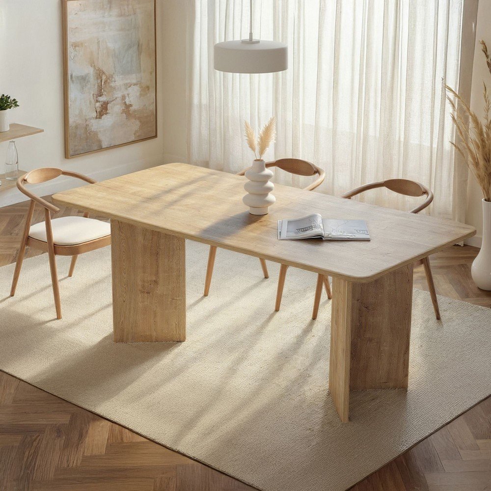 Stół w dekorze dębu 90x180 cm Linza – Kalune Design (zdjęcie 3)