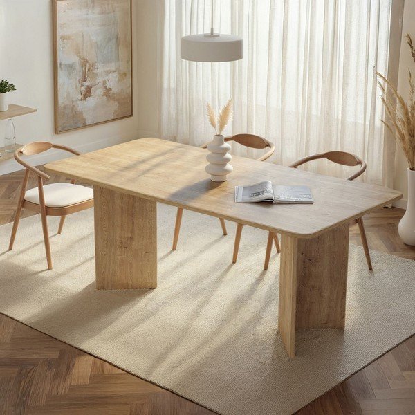 Stół w dekorze dębu 90x180 cm Linza – Kalune Design-image-2