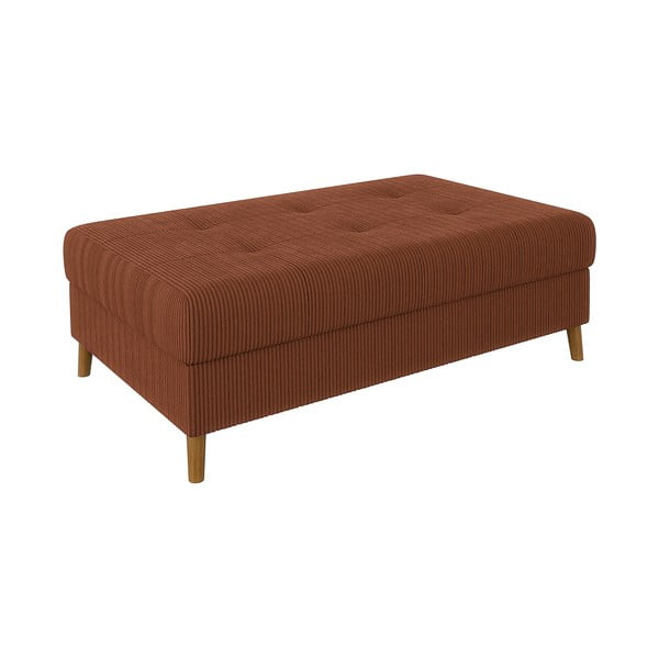 Ceglasty sztruksowy podnóżek Ariella – Ropez