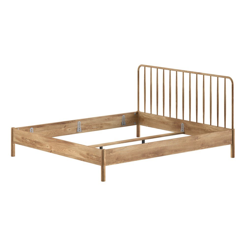 Łóżko dwuosobowe z litego drewna dębowego bez stelaża 180x200 cm w naturalnym kolorze Olive Spindle – Vipack (zdjęcie 3)