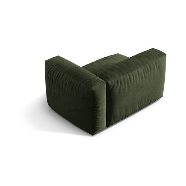 Zielony aksamitny moduł sofy (prawostronny) Martina – Micadoni -image-2