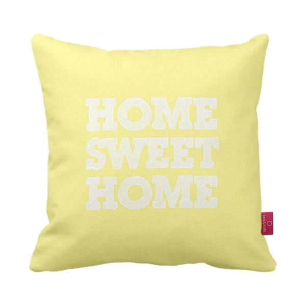 Żółto-biała
 poduszka Homemania Home Yellow, 43x43 cm