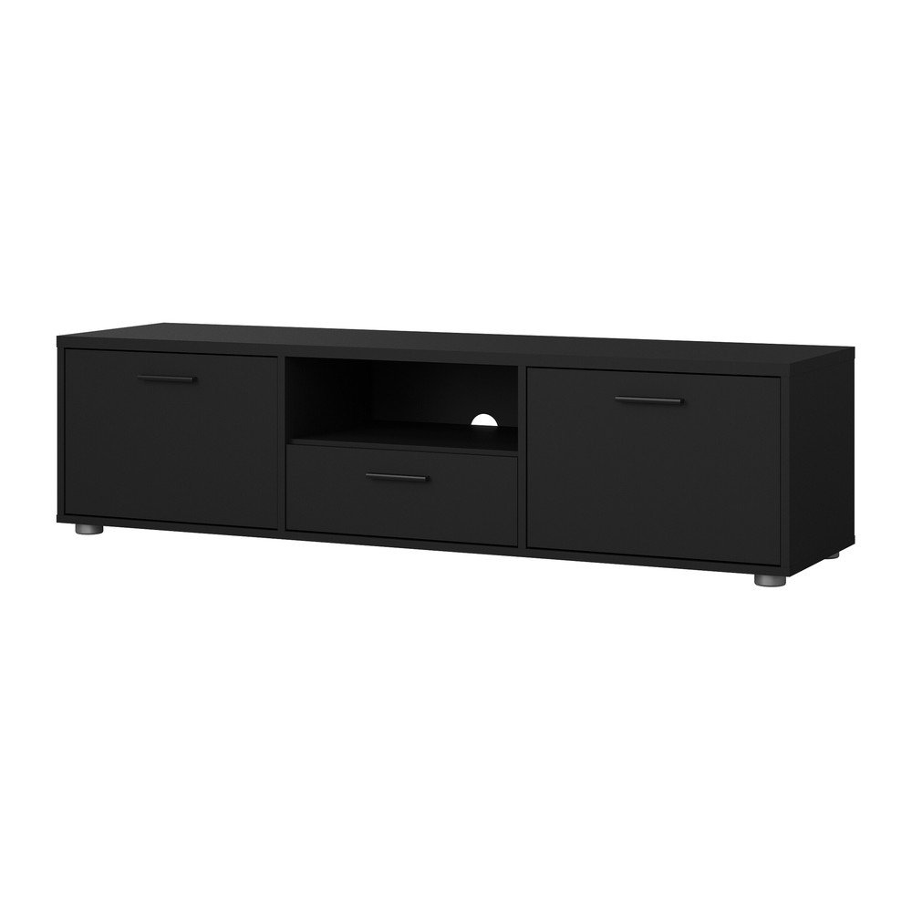 Czarna szafka pod TV 147x38 cm Media – Tvilum (zdjęcie 5)