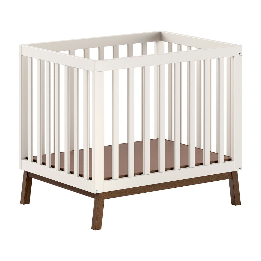 Beżowy kojec dla dzieci z litego drewna sosnowego 95x75 cm Sezane – Vipack