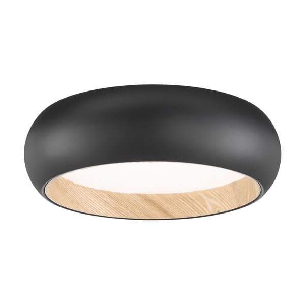 Czarna lampa sufitowa LED ze ściemniaczem Wood – Fischer & Honsel