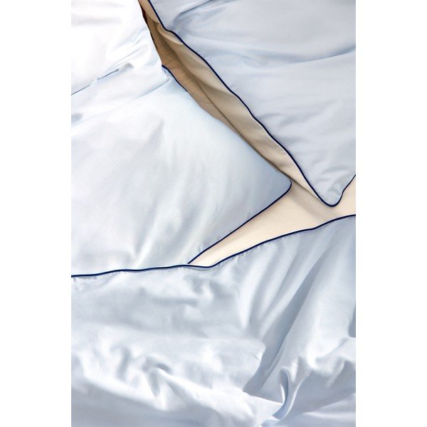 Jasnoniebieska poszwa na kołdrę jednoosobowa z satyny bawełnianej 140x200 cm Oba – noo.ma-image-2