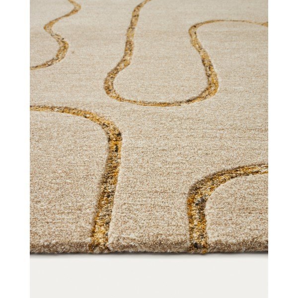 Beżowy dywan wełniany 160x230 cm Magin – Kave Home-image-2