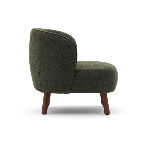 Fotel z tkaniny szenilowej w kolorze khaki Ulit – Kave Home-image-4