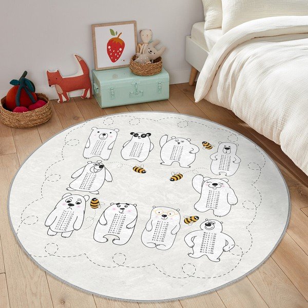 Kremowy dywan dziecięcy ø 100 cm Comfort – Mila Home-image-2