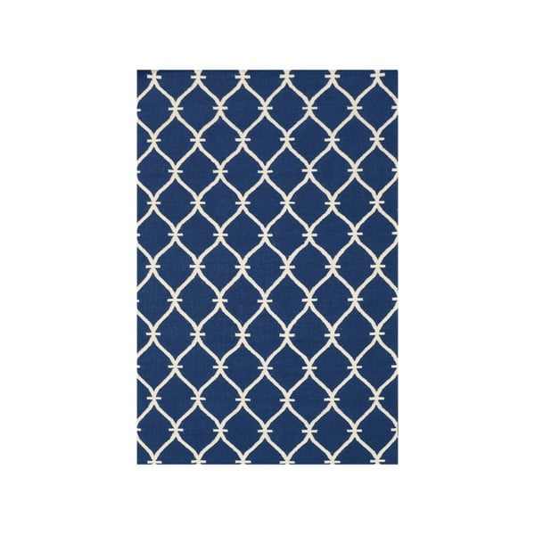 Ręcznie tkany dywan Kilim Belinda Dark Blue, 155x240 cm