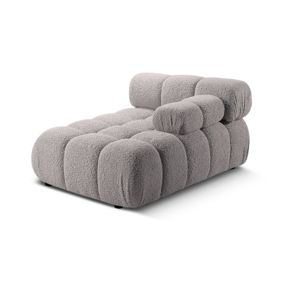 Jasnoszary moduł sofy z materiału bouclé (prawostronny) Bellis – Micadoni Home-image-4