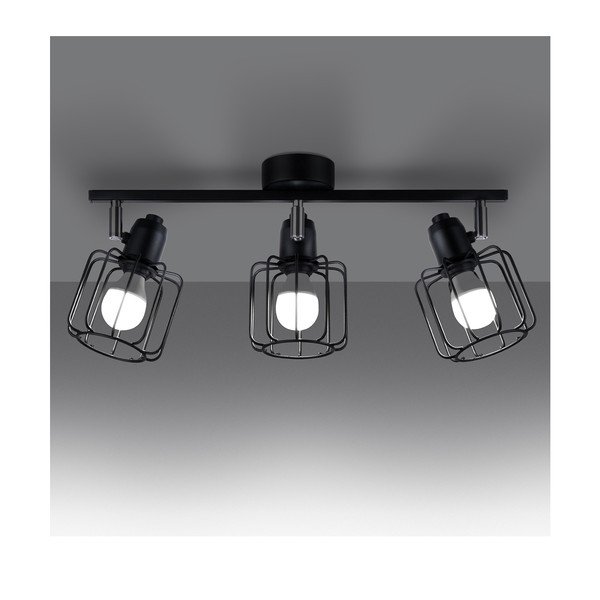 Czarna lampa sufitowa ø 10 cm Salom – Sollux-image-1