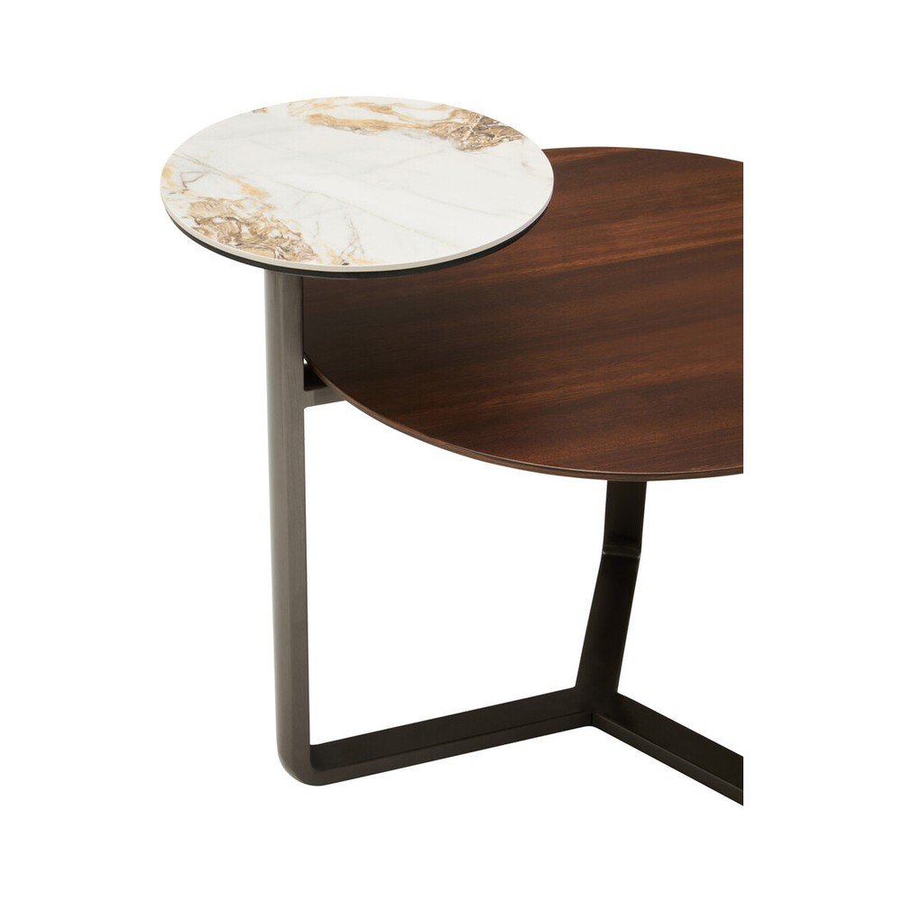 Brązowy okrągły stolik z litego drewna eukaliptusowego 55x67 cm Imperia – Premier Housewares (zdjęcie 9)