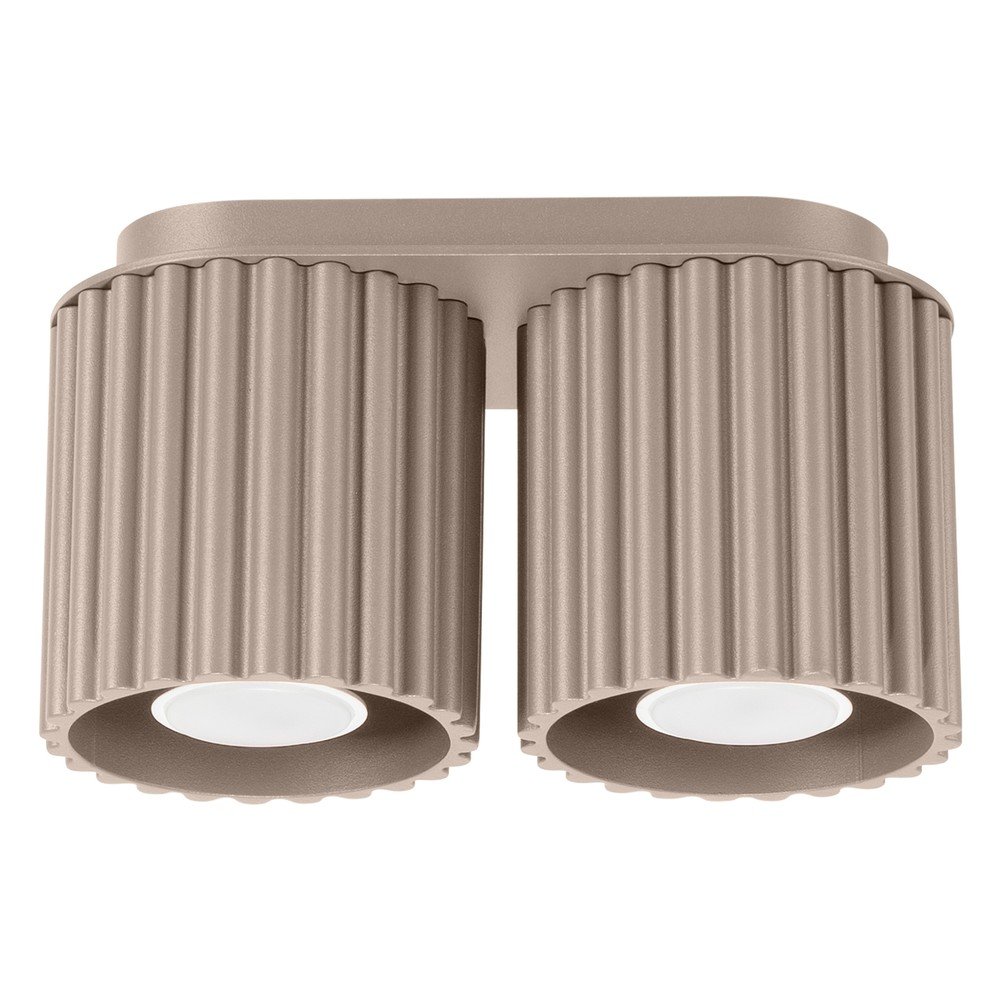 Szarobrązowa metalowa lampa punktowa 10x21 cm Zora – Sollux