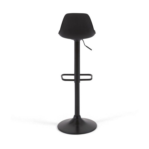 Hoker z regulowaną wysokością z imitacji skóry w kolorze matowej czerni (wysokość siedziska 60 cm) Orlando-T – Kave Home-image-4