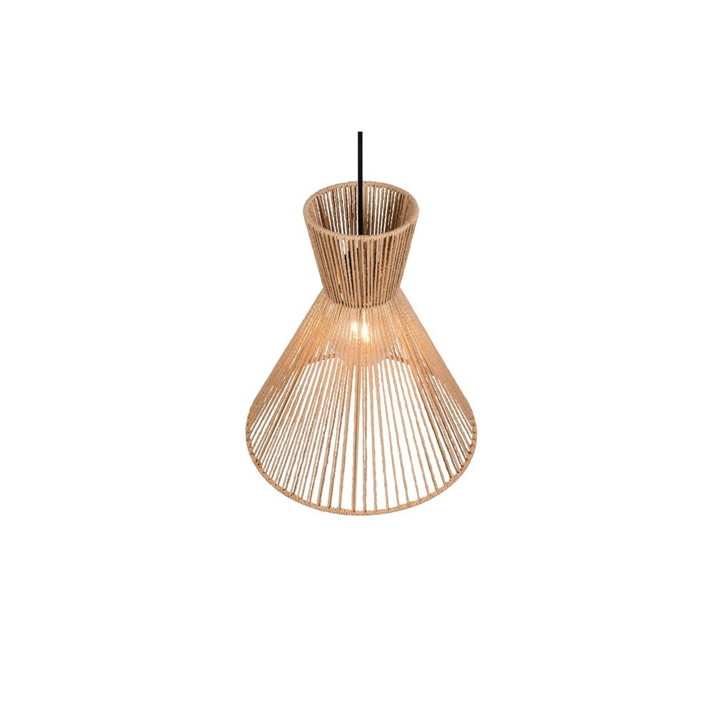 Metalowa lampa wisząca w naturalnym kolorze z kloszem plecionki papierowej ø 35 cm Rosalie – Reality (zdjęcie 7)