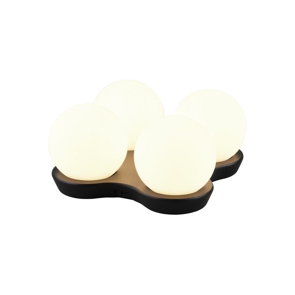 Czarno-biała lampa stołowa LED (wysokość 9 cm) Lorna – Reality