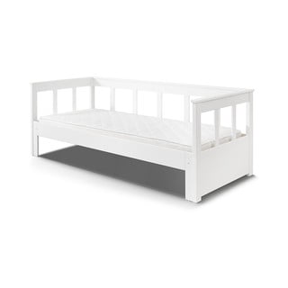 Biała rama łóżka z litego drewna sosnowego Vipack Pino, 200x90 cm
