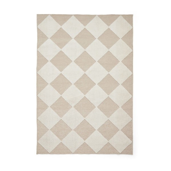 Biało-beżowy dywan odpowiedni do prania 160x230 cm Lyna Beige&White – Think Rugs
