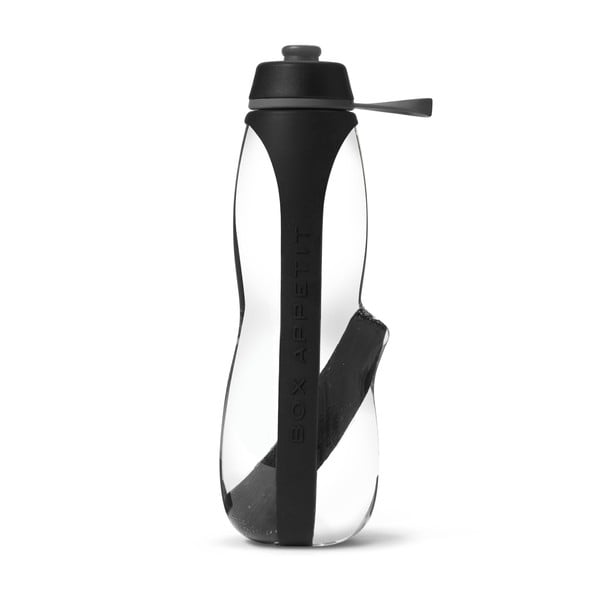 Czarna butelka sportowa filtrująca z aktywnym węglem Balck + Blum Eau Good Duo, 700 ml