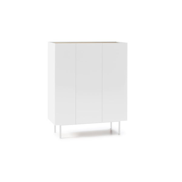 Biała wysoka komoda w dekorze dębu 95x120 cm Arista – Teulat-image-2