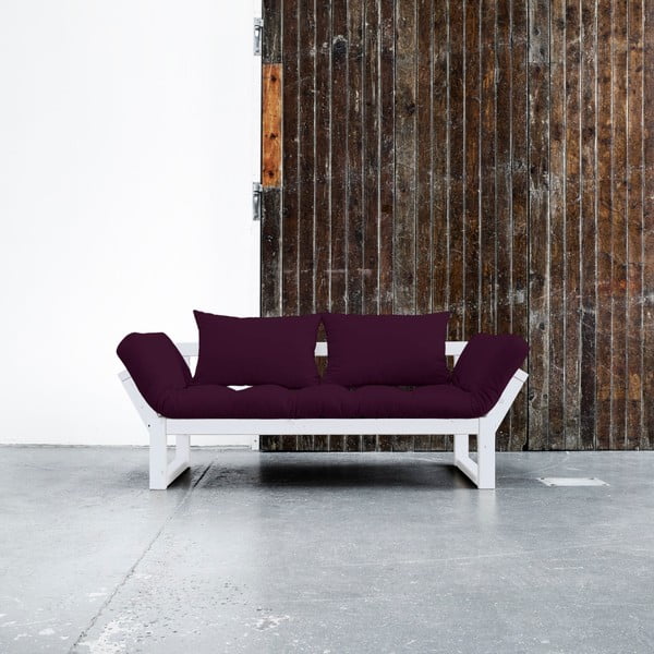 Sofa rozkładana Karup Edge White/Purple Plum