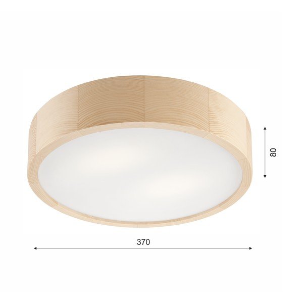 Jasnobrązowa lampa sufitowa ze szklanym kloszem ø 37 cm Eveline – LAMKUR-image-4