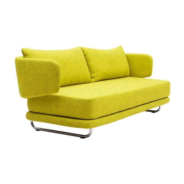 Zielonożółta sofa rozkładana Softline Jasper
