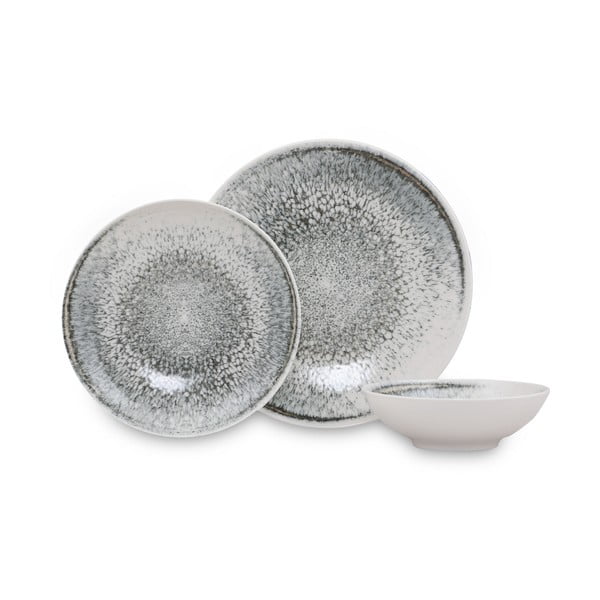 18-częściowy zestaw porcelanowych naczyń Güral Porselen Midnight Sky