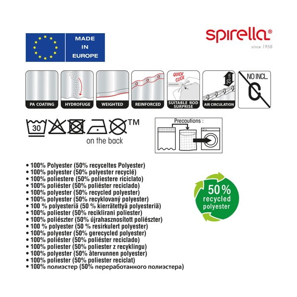 Zasłona prysznicowa 180x200 cm Teiva – Spirella-image-3