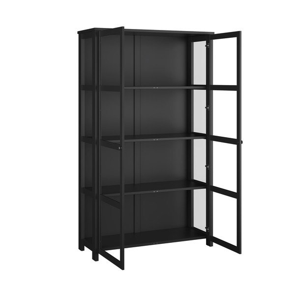 Czarna witryna 124x210 cm Excellent – Tvilum-image-4