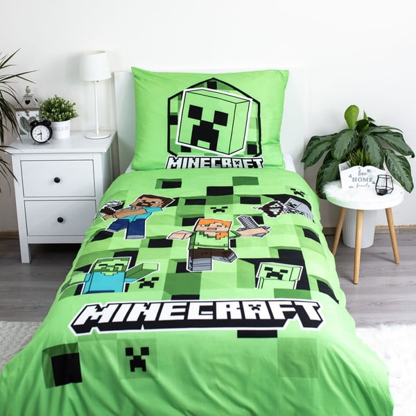 Dziecięca pościel dziecięca jednoosobowa z mikrowłókna 140x200 cm Minecraft – Jerry Fabrics-image-2