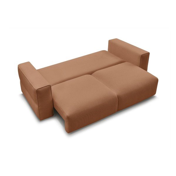 Pomarańczowa rozkładana/ze schowkiem sofa 265 cm Ezechiel – Bobochic Paris-image-3