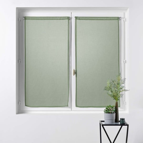 Firanki z woalu w kolorze khaki zestaw 2 szt. 60x90 cm Sandra – douceur d'intérieur-image-2
