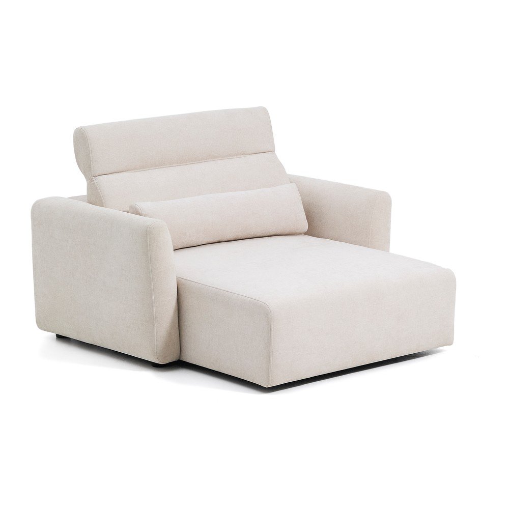 Beżowa częściowo rozkładana sofa z tkaniny szenilowej z szezlongiem 180 cm Lares – Kave Home (zdjęcie 9)