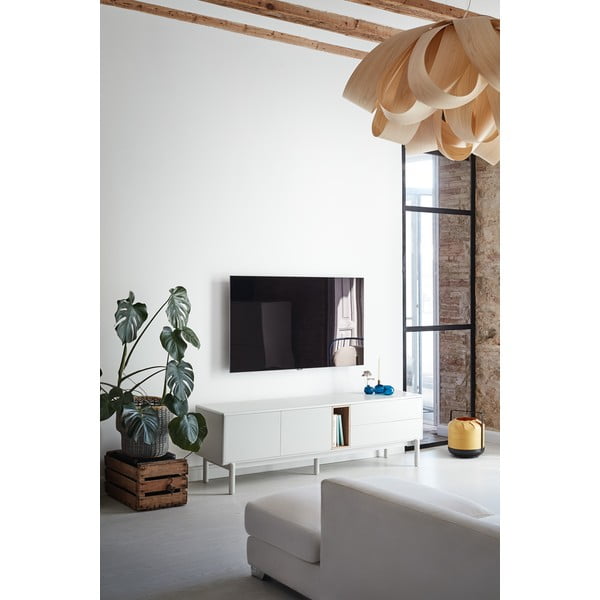 Kremowa szafka pod TV 180x56x40 cm Corvo – Teulat-image-1