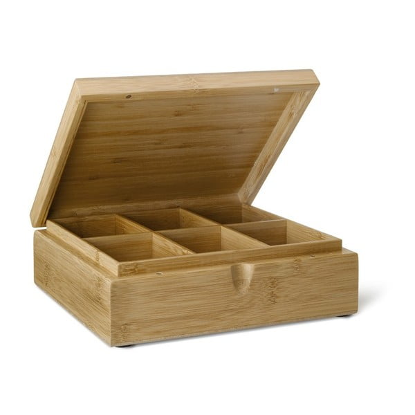 Bambusowe pudełko na herbatę z 6 przegródkami Bredemeijer Bamboo