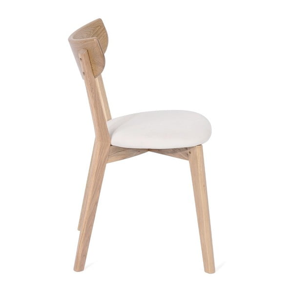Krzesło z drewna dębowego z białym siedziskiem Arch – Bonami Selection-image-1